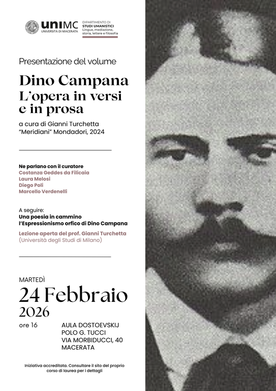 Image - Presentazione volume "Dino Campana. L'opera in versi e in prosa"