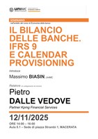 Il bilancio delle banche. IFRS 9 e calendar provisioning