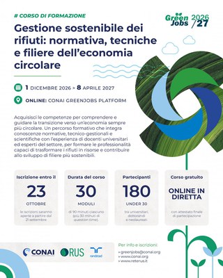 Image - Corso di formazione CONAI-RUS: "Gestione sostenibile dei rifiuti"