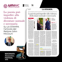 La forza disarmata della poesia: su “La Stampa” la riflessione del rettore McCourt