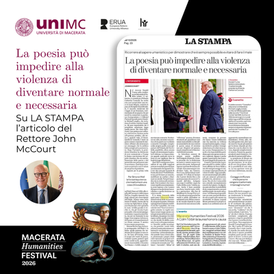 Image - La forza disarmata della poesia: su “La Stampa” la riflessione del rettore McCourt