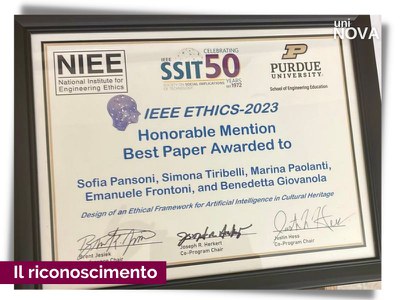 Image - Menzione d'onore alla conferenza internazionale “Ethic 2023”
