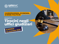 Tirocini retribuiti presso le Cancellerie degli Uffici Giudiziari della Regione Marche Tirocini retribuiti presso le Cancellerie degli Uffici Giudiziari della Regione Marche