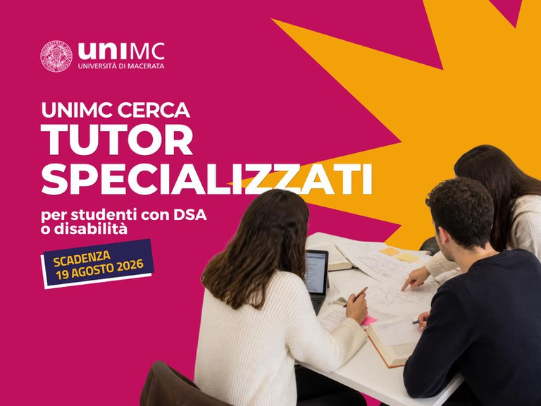 Image - UniMc cerca tutor per il supporto agli studenti con disabilità e DSA